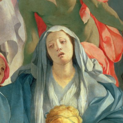 El descendimiento de Cristo, 1525-28 (detalle) de Jacopo Pontormo